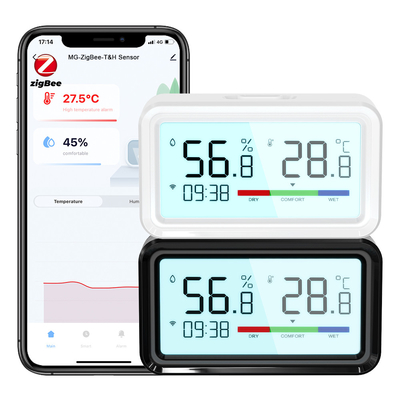 Tuya ZigBee Higrómetro Termómetro Sensor Aplicación remota Voz Alexa Google Home Smart Home Inalámbrico