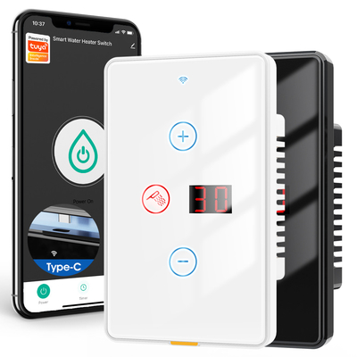 Wifi Interruptor de calefacción de agua Tipo c Aplicación de tiempo de voz Alexa Google Home Tuya Smart Home Calderas inalámbricas US Interruptor 20A