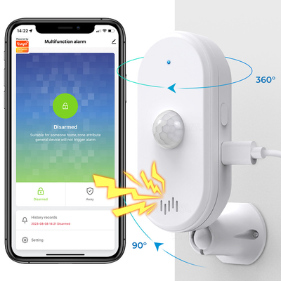 Buen precio Tuya Smart Wifi Pir Sensor de movimiento Sistema de seguridad para el hogar Detector de alarma Aplicación de control remoto Tiempo de activación en línea