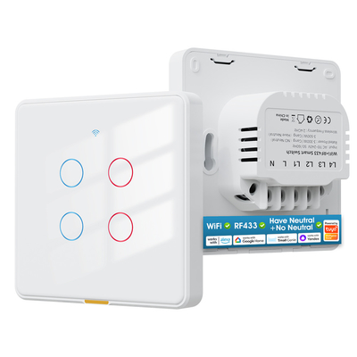 Buen precio Tuya WiFi Switch RF433 control de tiempo de la aplicación de voz Alexa, Google Home Smart Home sin alambre neutro WiFi EU Switch de pared en línea