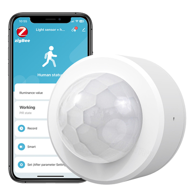 Buen precio Tuya Zigbee 3.0 PIR Detector de movimiento Sensor de luminancia 2 en 1 Sensor de alarma antirrobo de seguridad Sensor de luz inteligente en línea