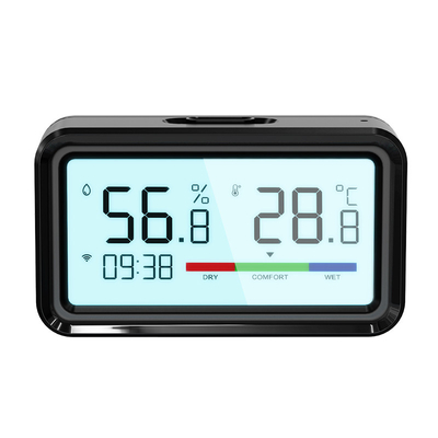 Buen precio Tuya ZigBee Hygrometer y Sensor de Termómetro, Monitoreo remoto inalámbrico a través de la aplicación, Compatible con Alexa y Google Home para la automatización del hogar inteligente en línea