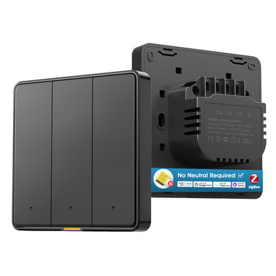 Buen precio Switch de pared inteligente Zigbee No hay alambre neutro, no se necesita condensador, tiempo, control de voz, aplicación Tuya, compatible con Alexa y Google Home en línea