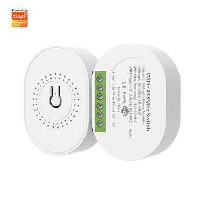 Buen precio SMATRUL 16A Smart Power Monitor Breaker Tuya WiFi y RF433 Switch inalámbrico Mini ModuleTimer de 2 vías Trabaja con Google Home y Alexa en línea