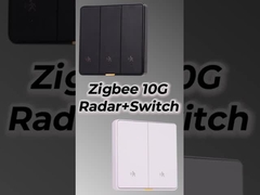 Tuya ZigBee Radar Sensor de movimiento Conmutador de detección No Neutro Hogar Inteligente UE Botón de luz de pared apagado